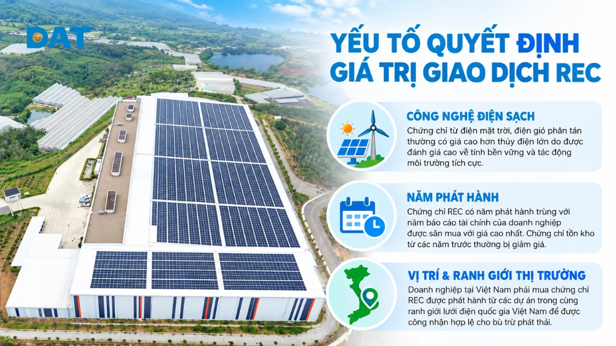 3 yếu tố quyết định giá trị giao dịch của chứng chỉ REC.webp