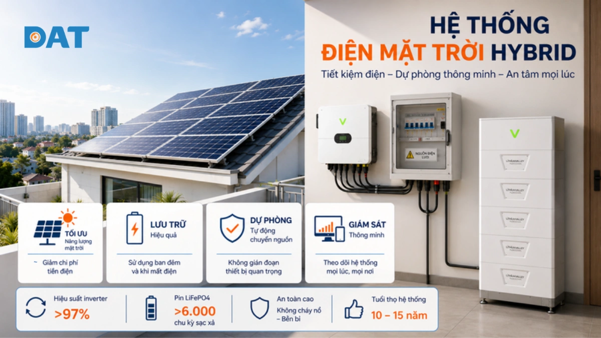 4 thiết bị chính trong hệ thống điện mặt trời hybrid.webp