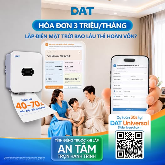 🤔HÓA ĐƠN 3 TRIỆU/THÁNG: LẮP ĐIỆN MẶT TRỜI BAO LÂU THÌ HOÀN VỐN?