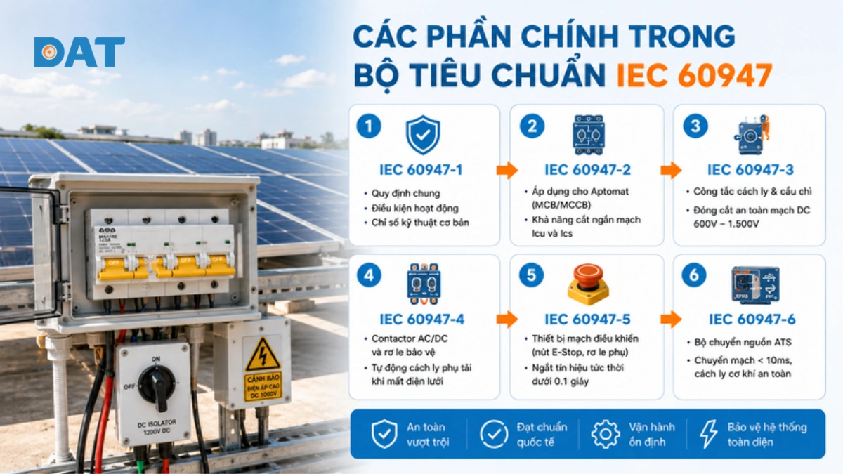 6 phần chính trong bộ tiêu chuẩn IEC 60947.webp