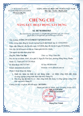 Chứng chỉ Năng lực hoạt động xây dựng
