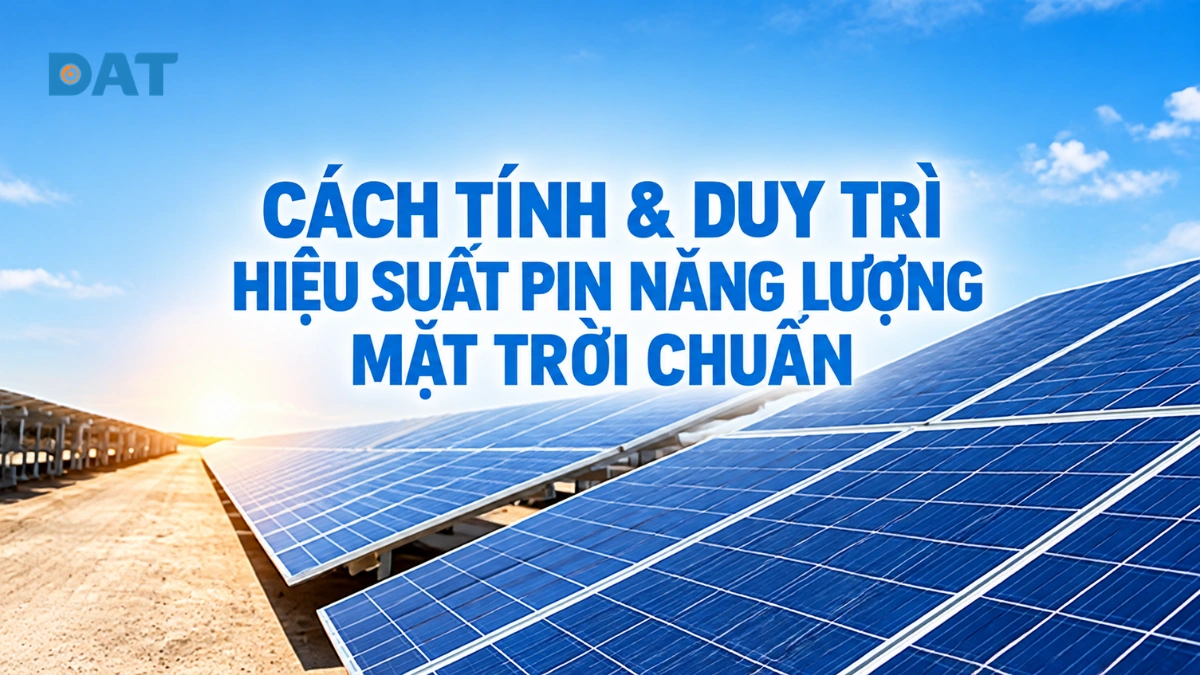 Cách tính & duy trì hiệu suất pin năng lượng mặt trời chuẩn