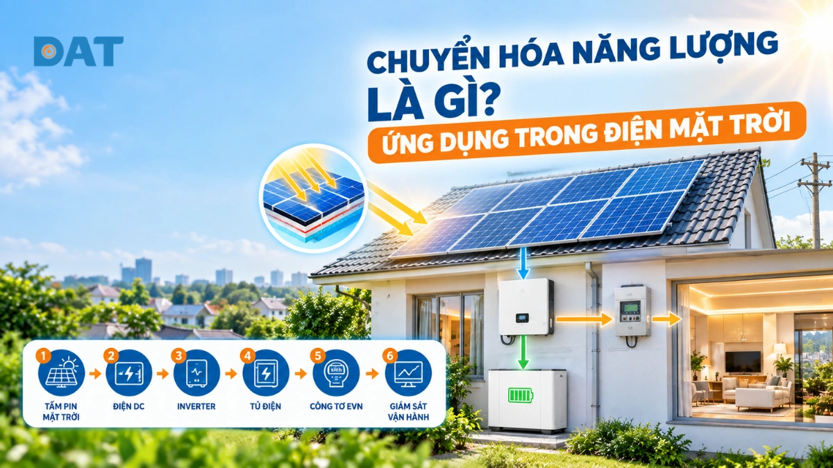 Chuyển hóa năng lượng là gì? Ứng dụng trong điện mặt trời