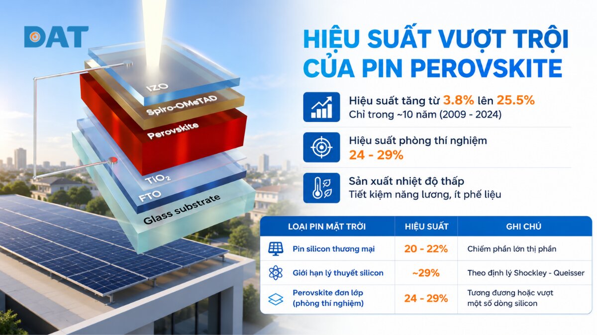 Hiệu suất chuyển đổi năng lượng của pin mặt trời Perovskite .jpg