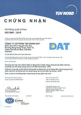 Chứng nhận ISO 9001:2015